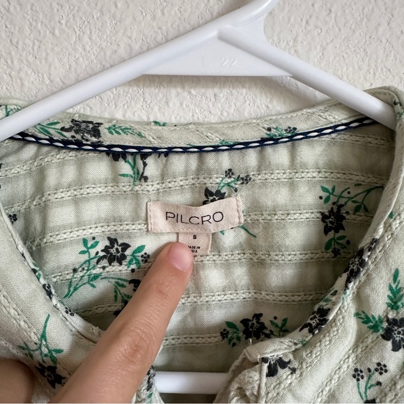 Pilcro anthropologie the keira collard floral blouse - Picture 4 of 7